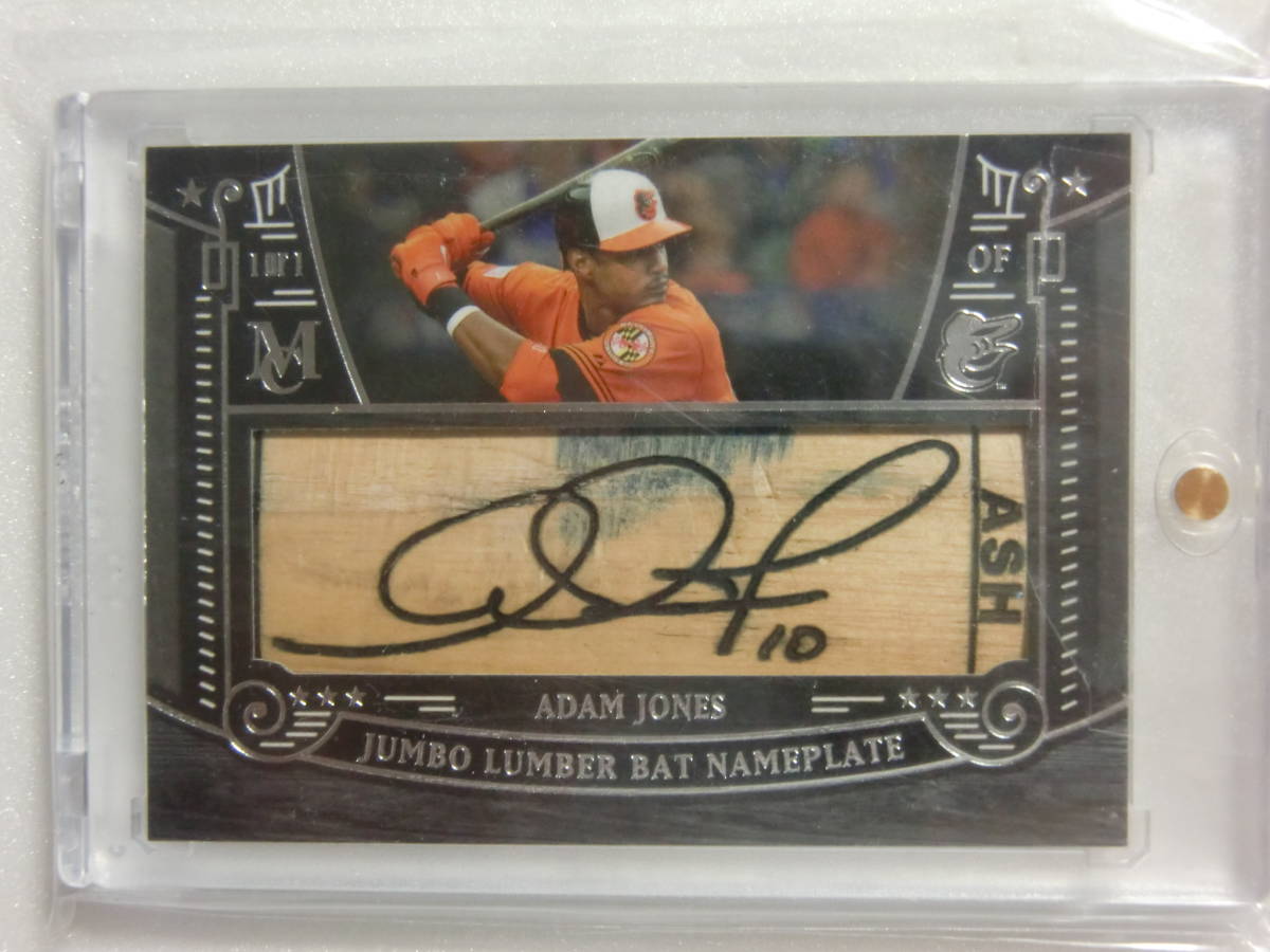  2016.16.TOPPS.MUSEUMU COLLECTION.Baltimore Orioles.Adam Jones.GAME- .BAT NAMEPLATE.1OF1.1枚限定.JLNP-AJO.アダム ジョーンズ(Topps)｜売買されたオークション情報、yahooの商品情報をアーカイブ公開 - オークファン シングルカード