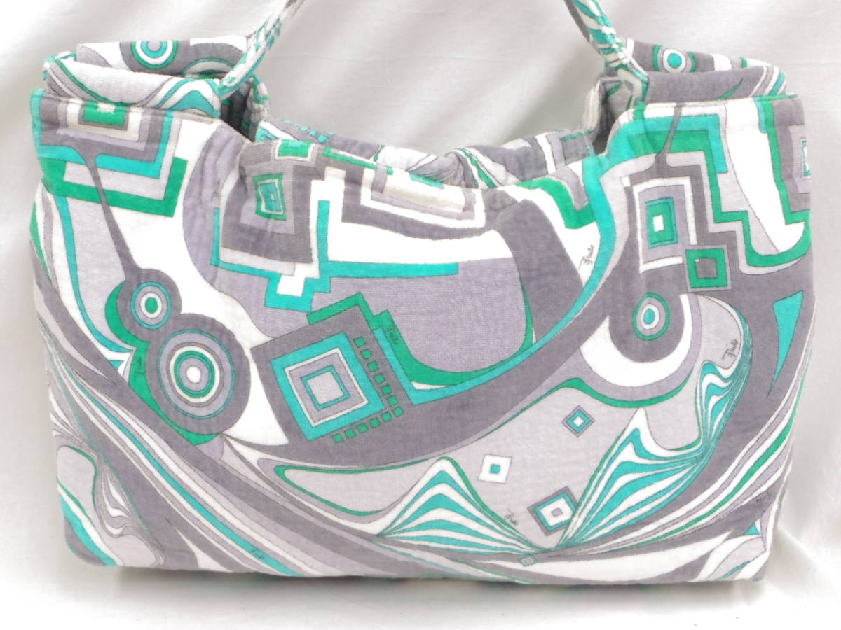 EMILIO PUCCI】 エミリオプッチ トートバッグ パイル生地 マルチカラー 