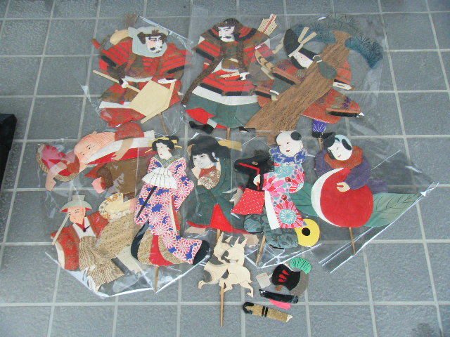☆当時物・レトロ・押絵雛・明治期？・9体・弁慶・一寸法師・桃太郎