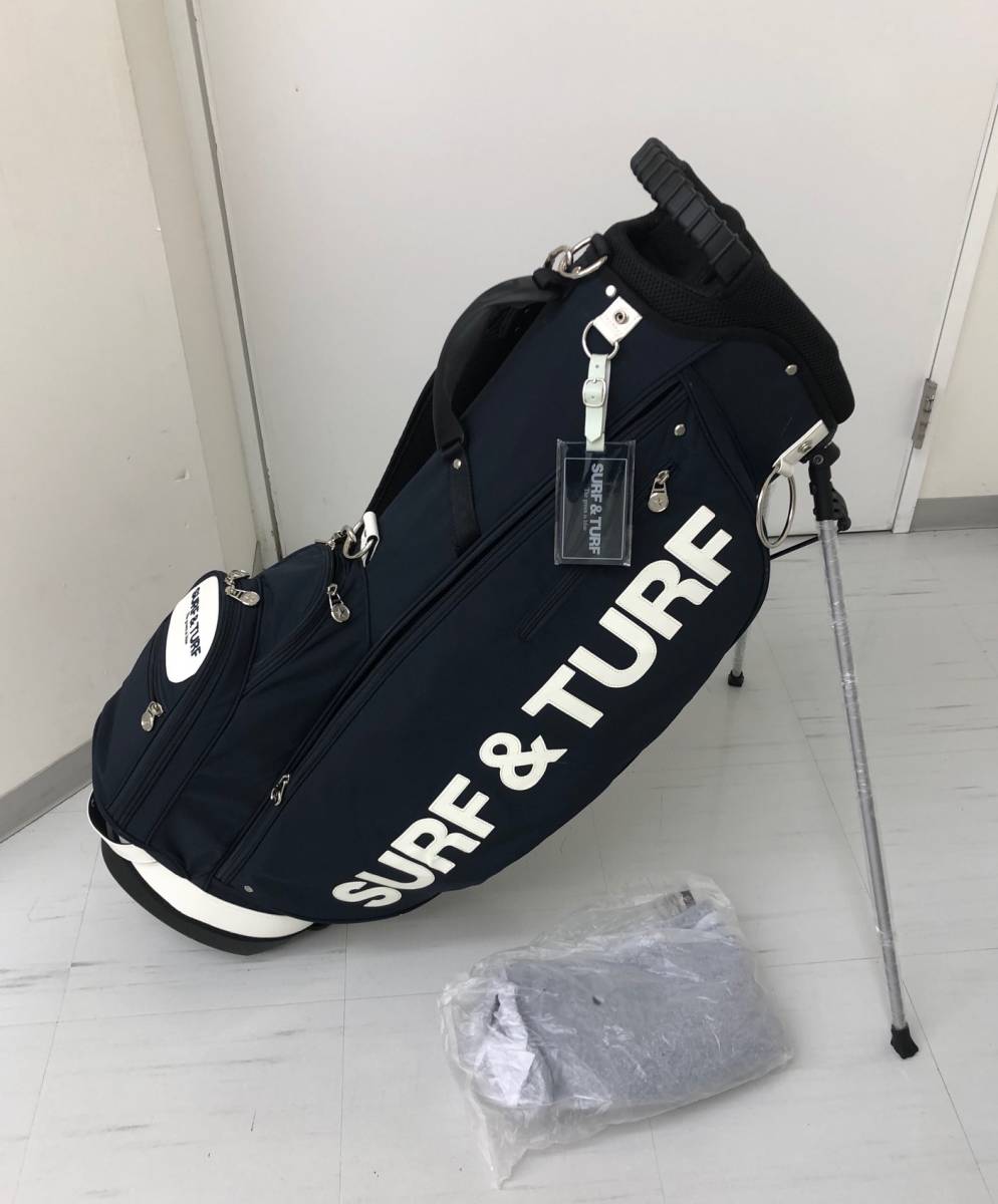 希少　完売　サーフアンドターフ　surf&turf スタンド　キャディバッグ サーフ＆ターフSURF&TURF キャディバッグ 美品 用具 キャディバッグ