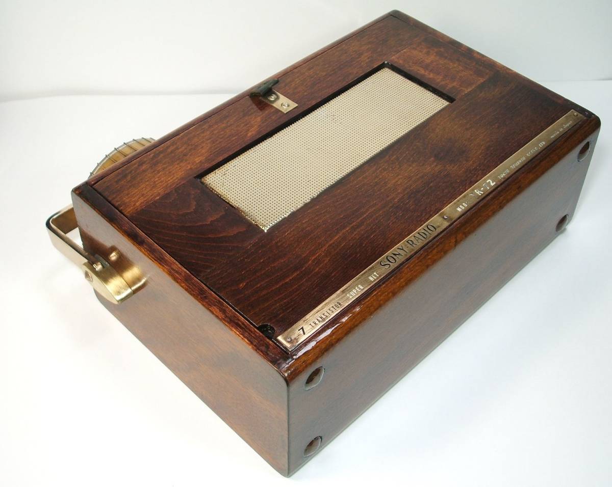 希少】貴重なソニー初期の木製トランジスタラジオ「SONY TR-72」動作品