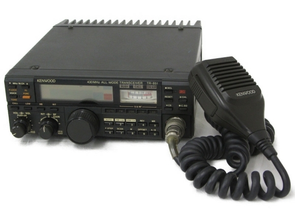 ケンウッド430MHz帯オールモード25WTR-851D（現状渡し）DC電源付き ジャンク KENWOOD ケンウッド TR-851D 430MHz オールモード アマチュア
