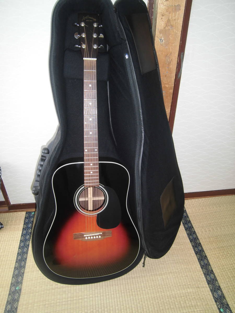 Aria AF-550BS 単板ギター専用ハードケース付き Aria ドレッドノート トップバック単板 AD-550BS ソフトケース