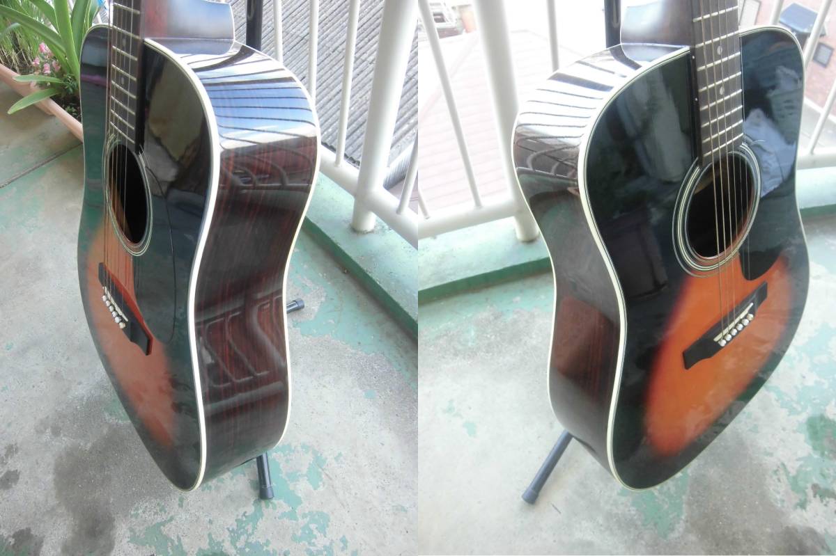 Aria ドレッドノート トップバック単板 AD-550BS ソフトケース