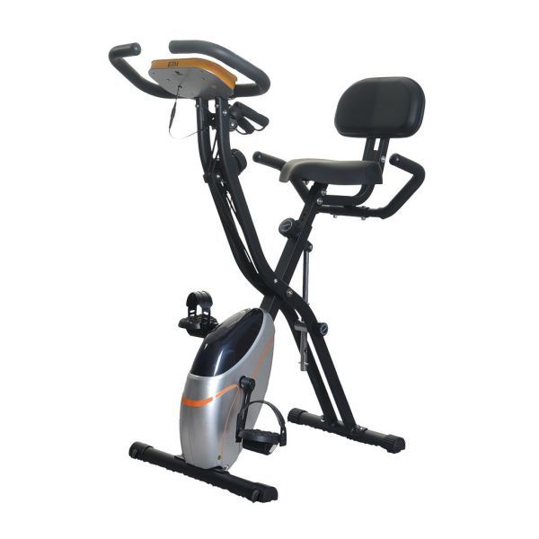 D155 フィットネスバイク エアロ ビクス エクササイズ コンフォート 静音 10段階負荷調節 折りたたみ 背もたれ 新品 未使用_1