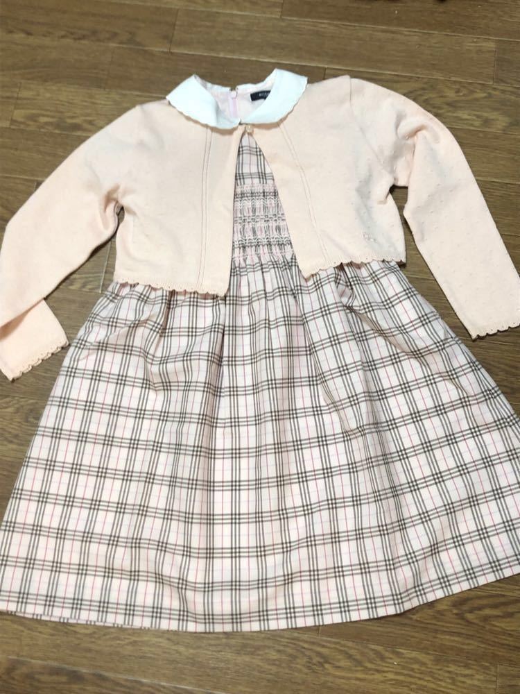 バーバリー　女の子ワンピースとボレロ バーバリー女の子ワンピースとボレロ