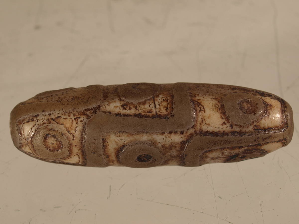 旧家初心だし　　唐物　開運縁起物 チベット 老鑛縁起天珠年代物 _1