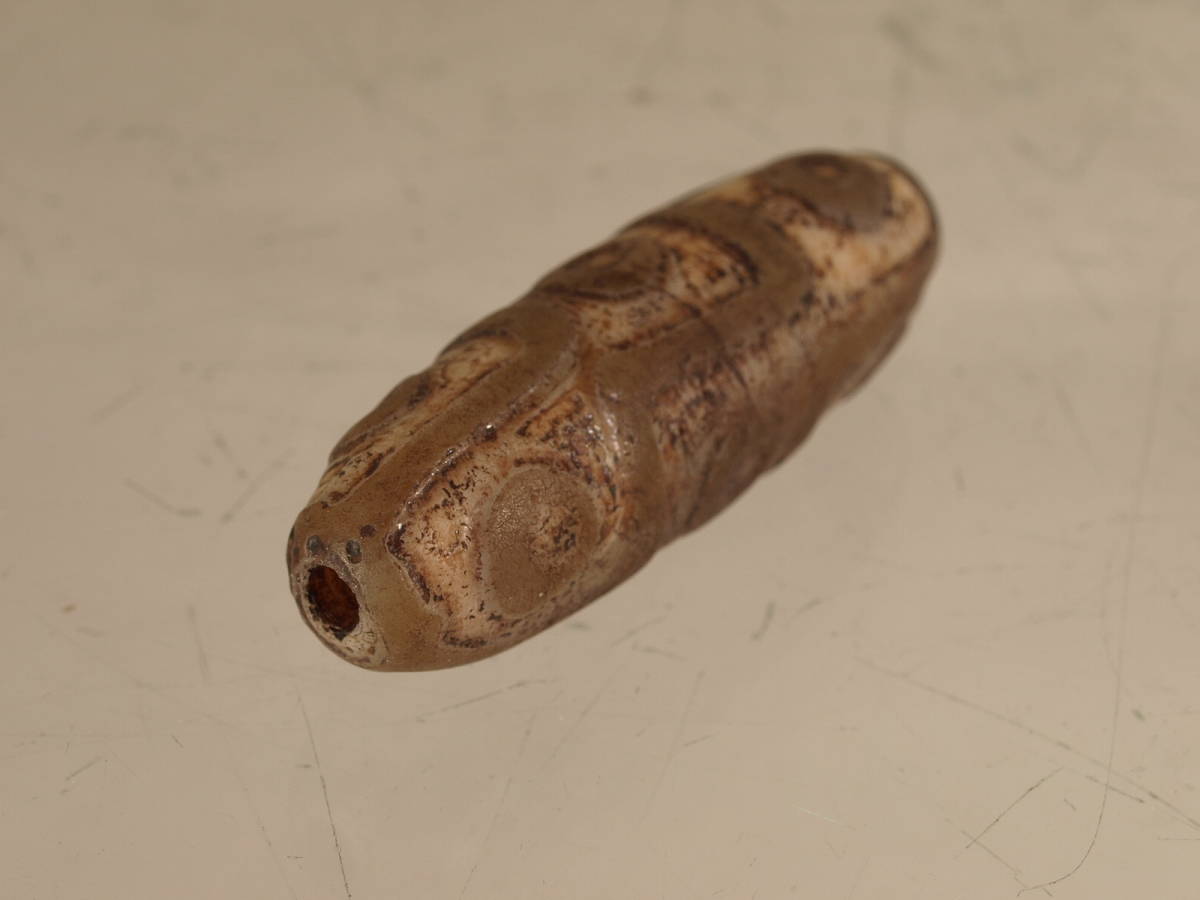 旧家初心だし　　唐物　開運縁起物 チベット 老鑛縁起天珠年代物 _3