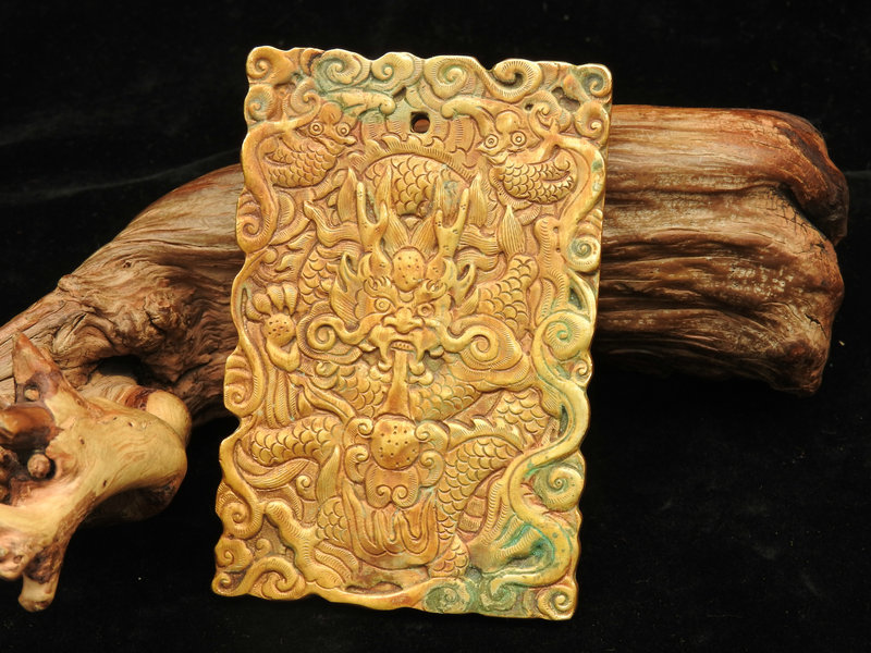 【新品，HOT】 友人館蔵 唐物 年代物 青銅製本金鍍 龍紋細工 令牌 腰牌 根付(その他)｜売買されたオークション情報、yahooの商品情報をアーカイブ公開 - オークファン その他