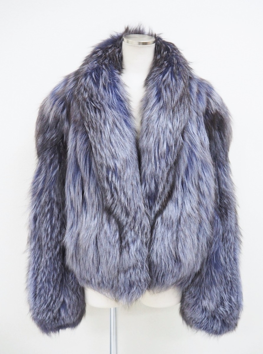 ✨極美品✨SAGA FOX 最高級シルバーフォックスコート 銀サガ 刺繍 11