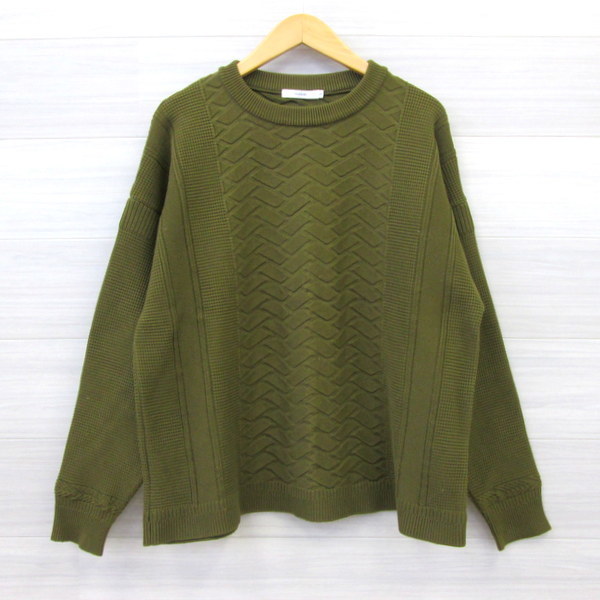  ヤシキ YASHIKI いぶきニット セーター クルーネック コットンニット メンズ 1 S相当 カーキ YASHIKI ニット 18AW IM4230-4(Sサイズ)｜売買されたオークション情報、yahooの商品情報をアーカイブ公開 - Sサイズ