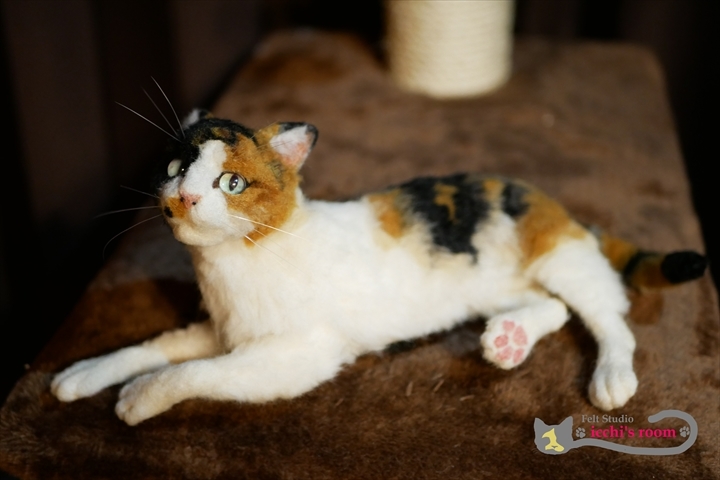 ☆世界樹☆「三毛猫」 羊毛フェルト 猫 犬 リアル ぬいぐるみ ☆世界樹☆「三毛猫」 羊毛フェルト 猫 犬 リアル ぬいぐるみ