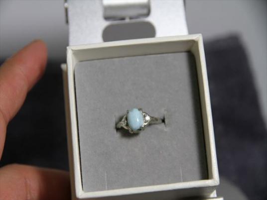 ラリマーの指輪　パワーストーン 『愛と平和』を象徴するカリブ海の美しい宝石 ドミニカ産 超綺麗天然石82730_1