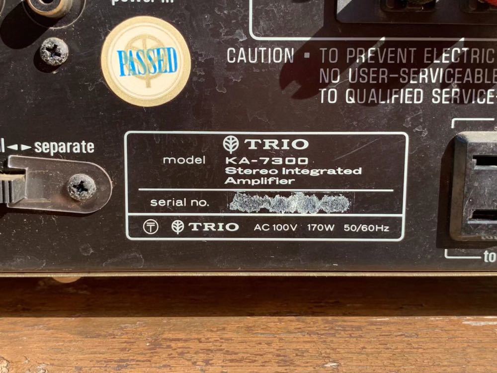 ジャンク】中古 TRIO プリメインアンプ KA－7300、通電のみ確認済み