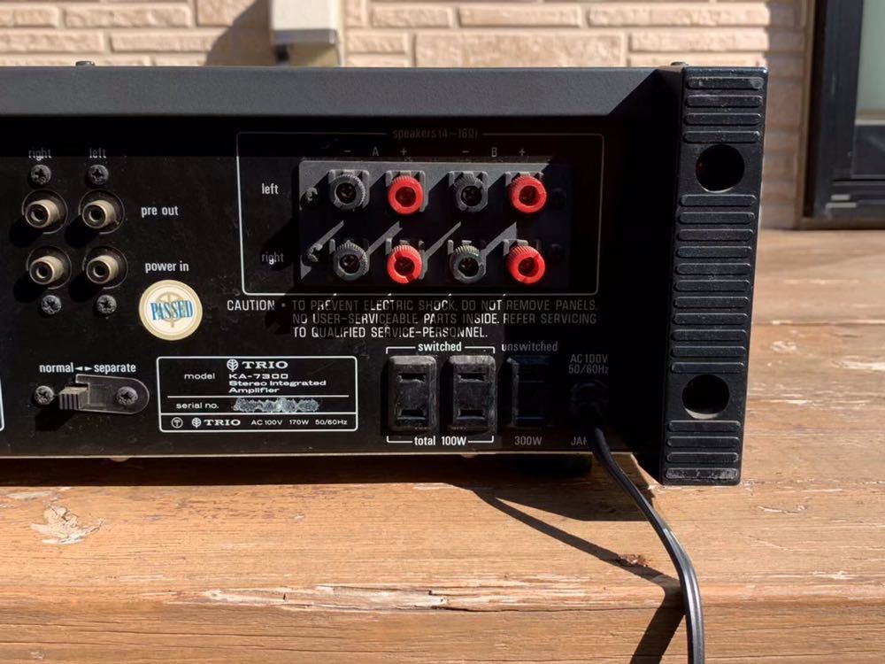 ジャンク】中古 TRIO プリメインアンプ KA－7300、通電のみ確認済み