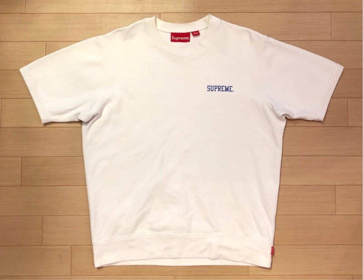 S】正規品 2015SS Supreme S/S Logo Crewneck White シュプリーム ロゴ 