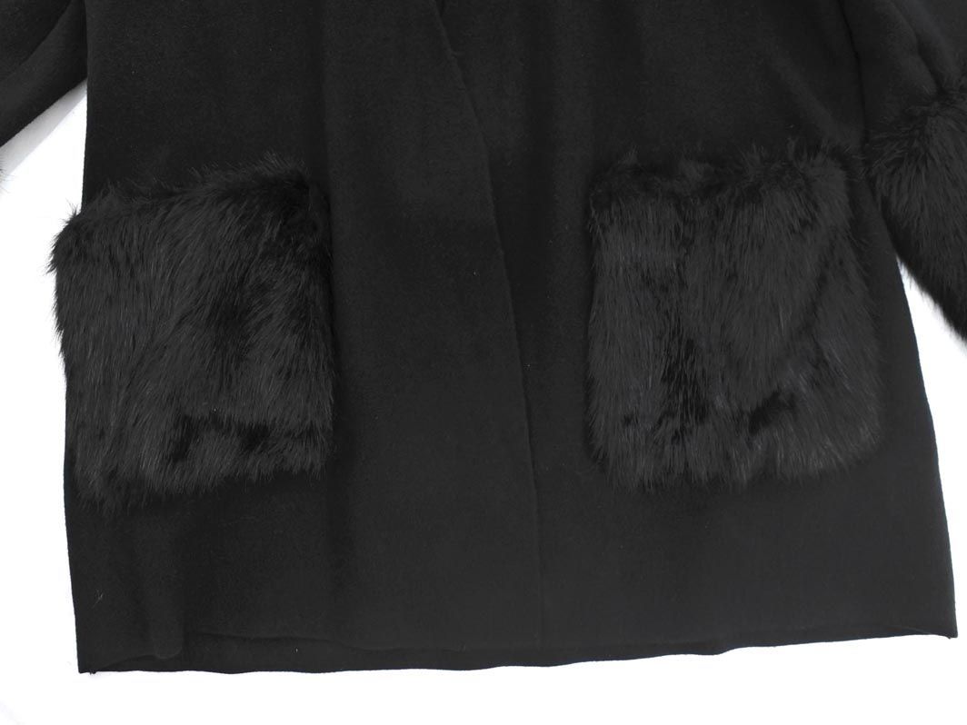 新 発売ファッション - ZARA ザラ ボア フェイクファー 黒 ロング 