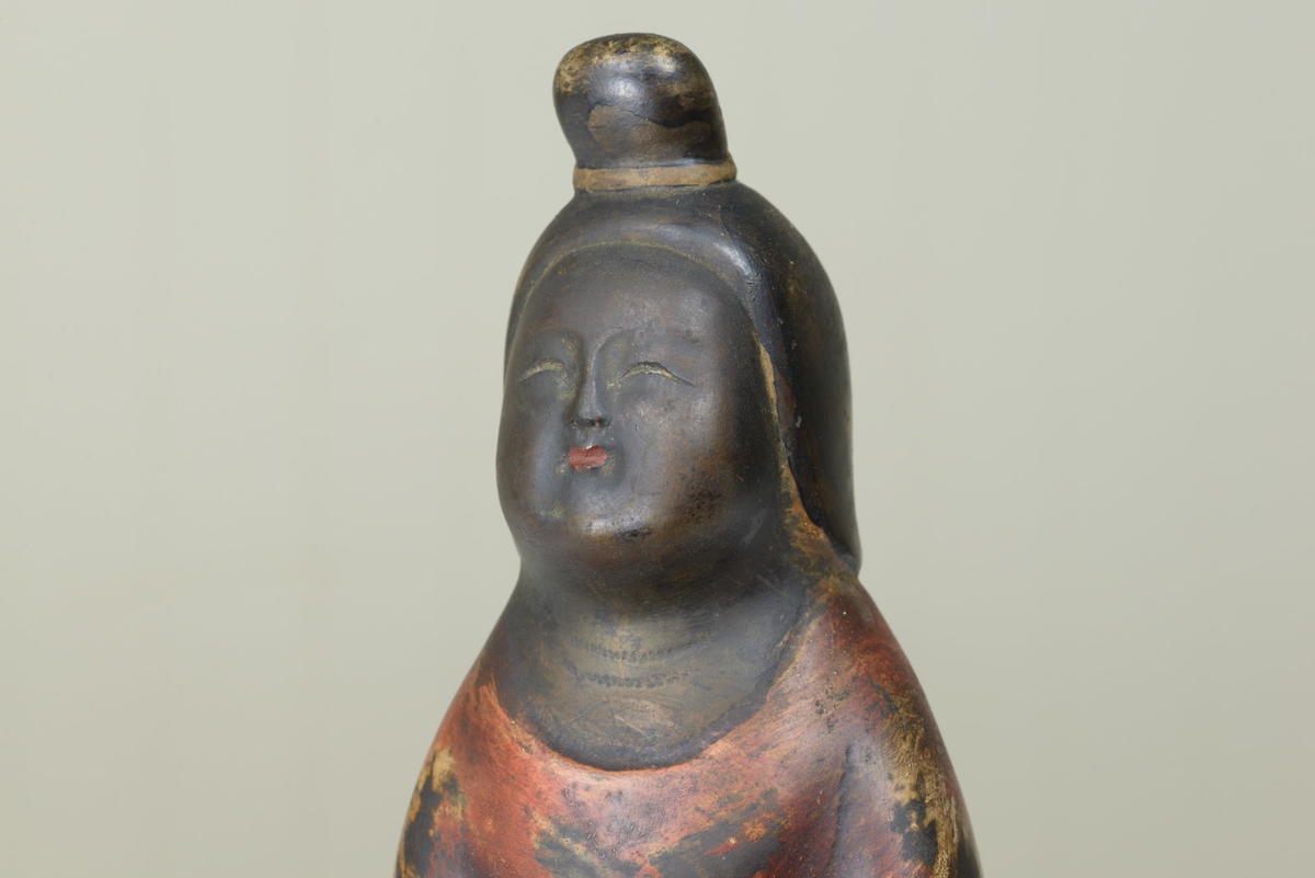 唐物 置物 仏教美術 古銅 極細工 鋳銅 人物像 唐物旧蔵