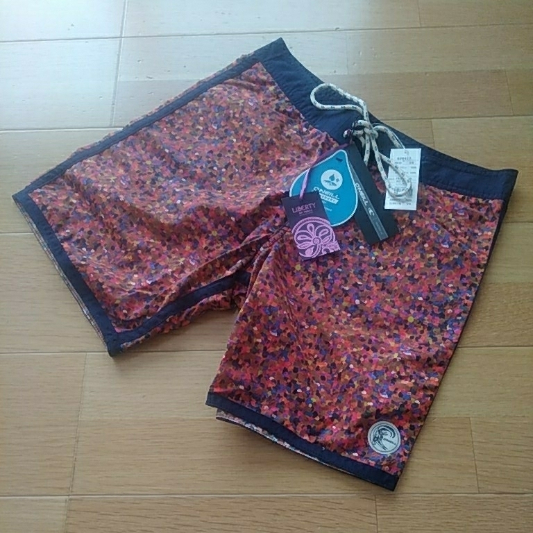 ラスト3点!! 定価17，820円 新品 o'neill LIBERTY メンズ ボードショーツ 28 レッド 赤 サーフパンツ 海パン 水着 オニール