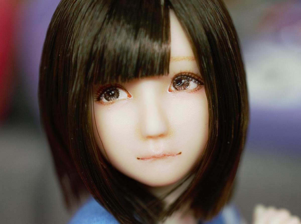 ☆1/6 カスタムヘッド『麗美』☆ 1⁄6 カスタムドール カスタムヘッド 中古1⁄6 - カスタムヘッド＋素体＋