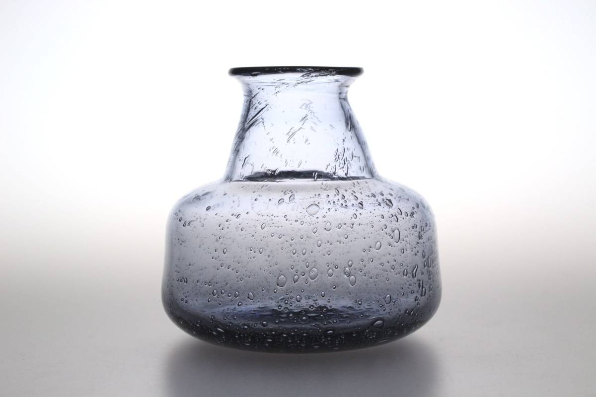 サイン入り】Erik Hoglund エリックホグラン ブルー 花瓶花器 北欧 