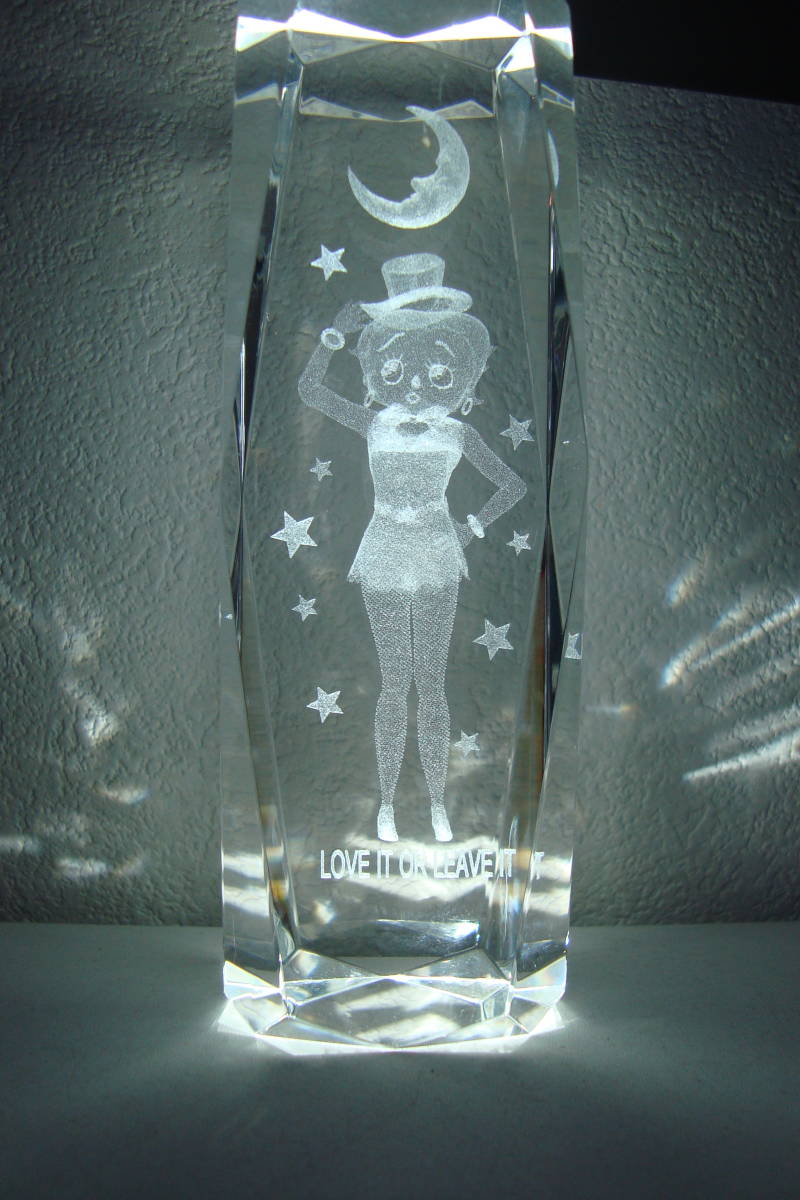 極美品☆ベティ ブープ / クリスタル ペーパーウェイト【BETTY BOOP