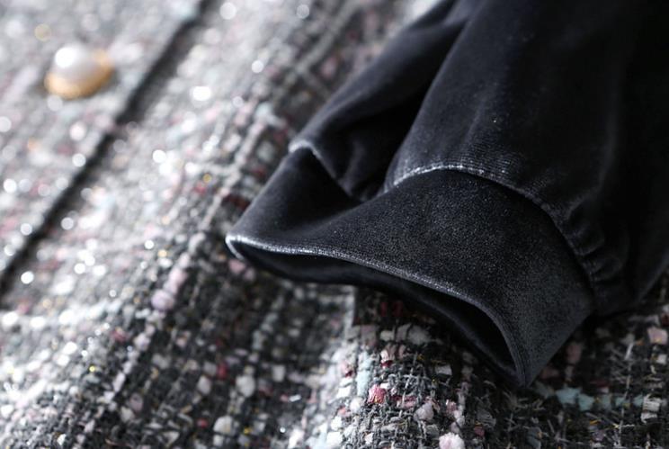 お早めに！婦人服秋ちょう結びベルベットステッチ編み物ファッション気質ドレスZ9165