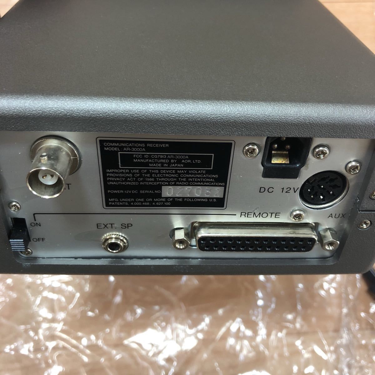 広帯域受信機　AOR AR3000A　中古　現状出品_6