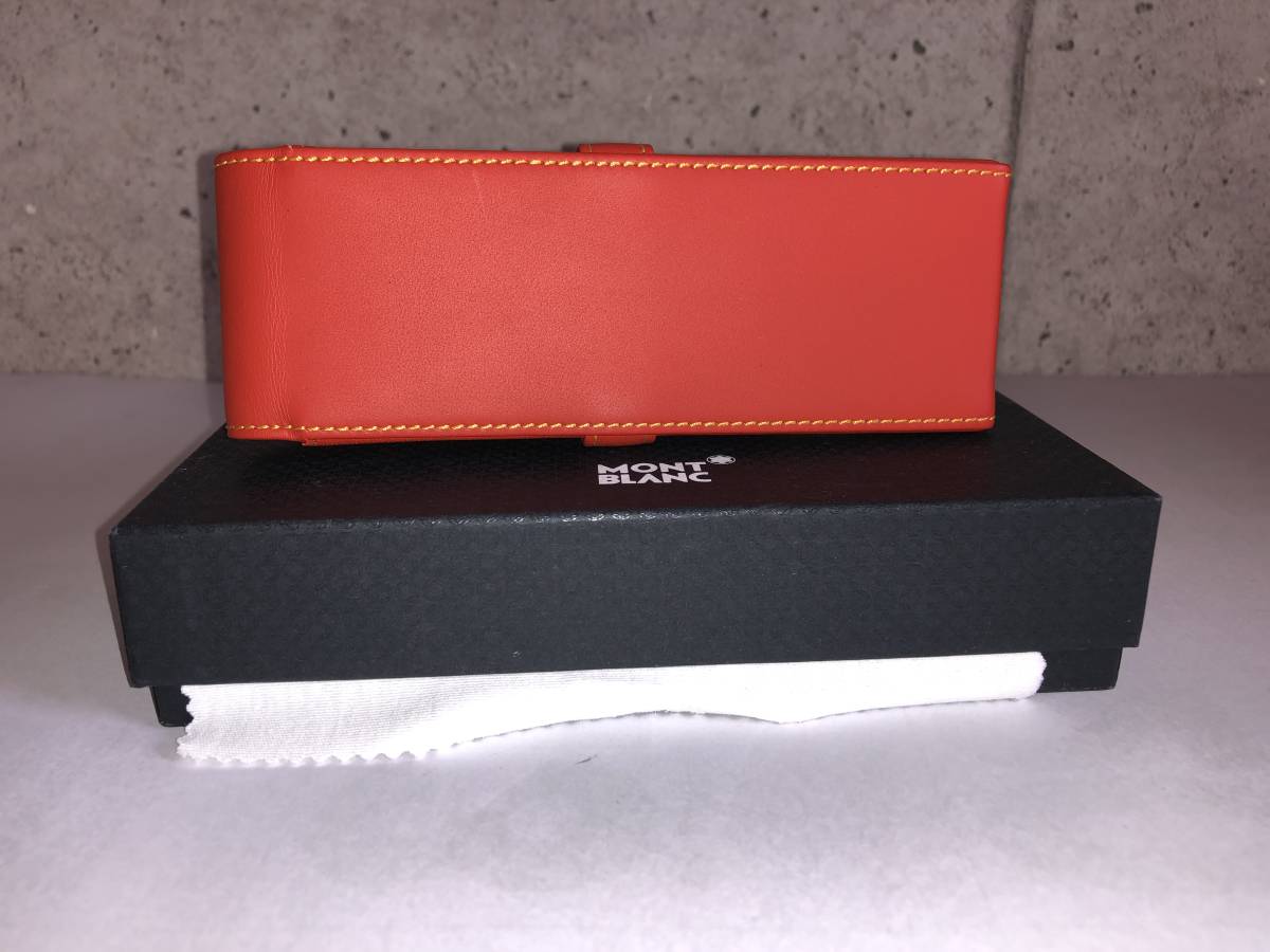 モンブラン純正＞Mont Blanc ペンケース 赤色 二本挿し MONTBLANC