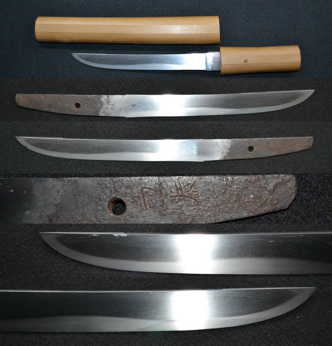 初出し 短刀 在銘 兼春 長さ19.3cm 平造り 白鞘 懐刀 江戸時代 新刀 出来の良い御刀(脇差、短刀)|売買されたオークション情報 ...