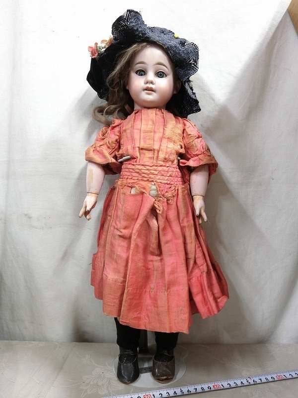 A8956 ドイツ 首裏印AM6DEP Armand Marseille ビスクドール 約50cm