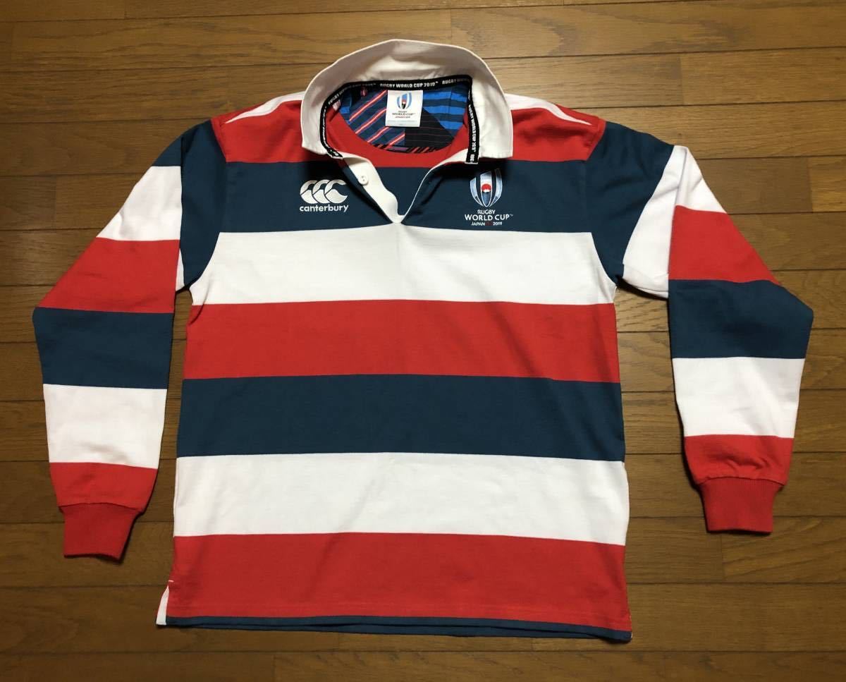 Canterbury カンタベリー RWC2019 ロングスリーブ ストライプ ラグビー ジャージ　サイズＬ　未使用新品！
