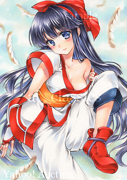 海外で買 同人 手描きイラスト /　サムライスピリッツ　ナコルル　/　 A4 イラストボード