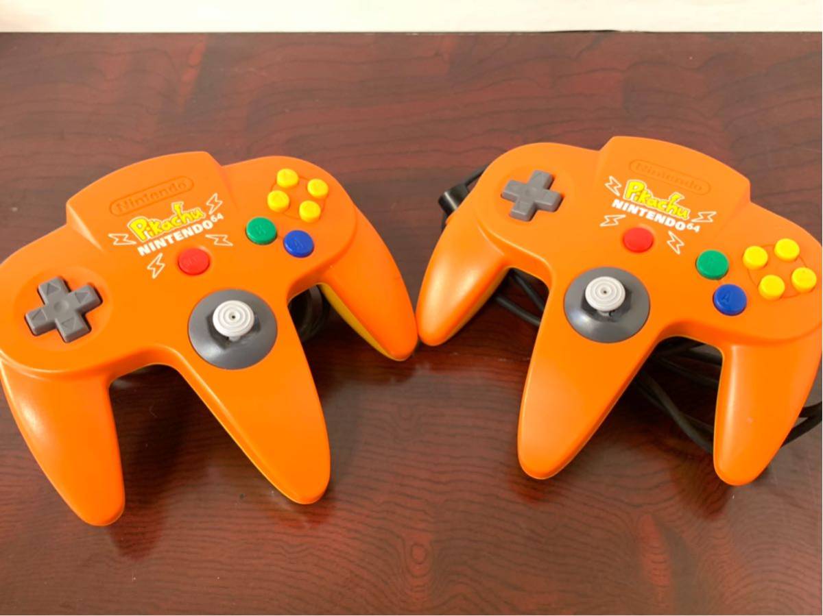 動作品、拡張パック付属 ピカチュウ NINTENDO64 本体 オレンジ 