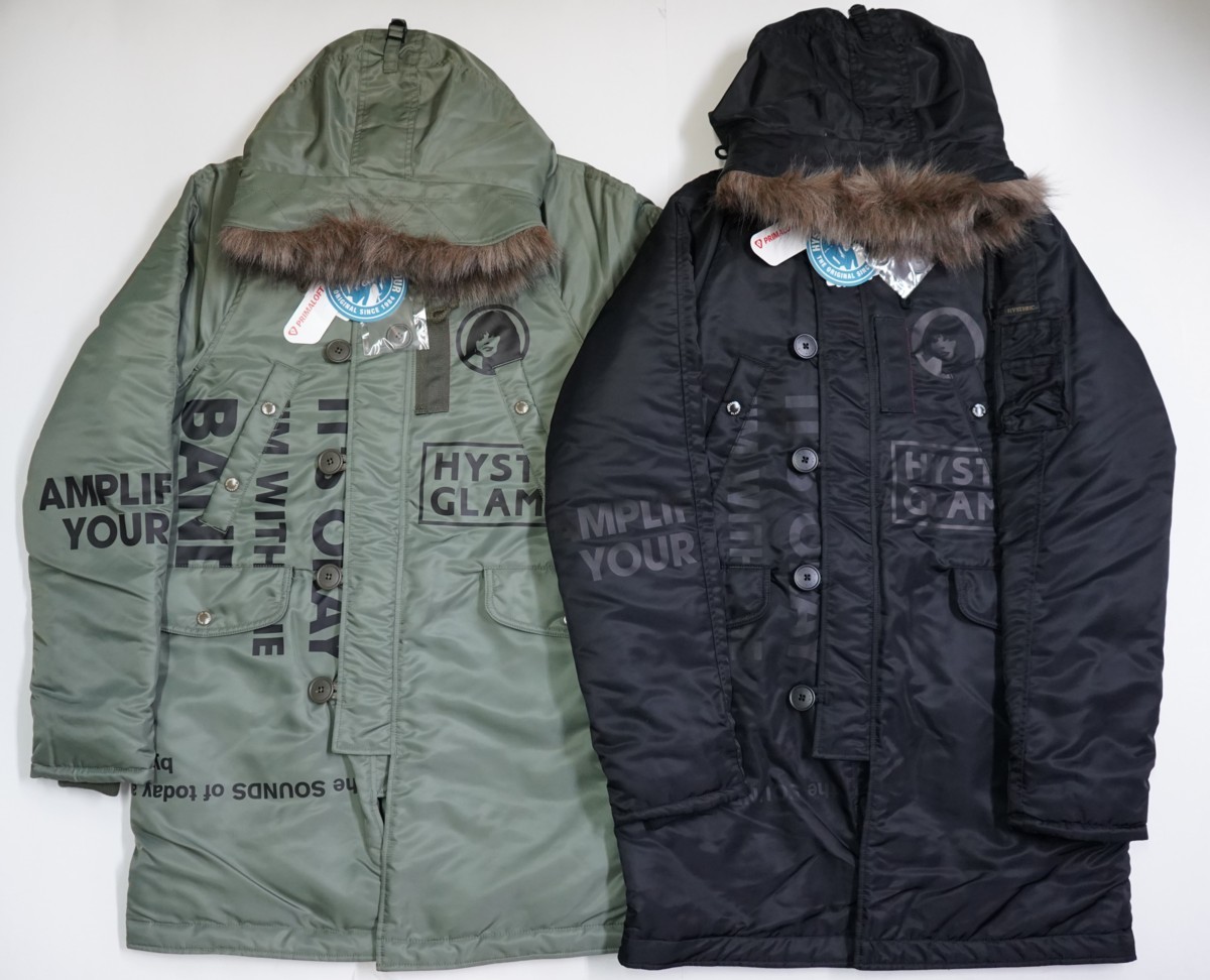HYSTERIC GLAMOUR　N-3B　プリマロフト　モッズコート　羊革 HYSTERIC GLAMOUR（ヒステリックグラマー） 良品 プリマロフト N-3B