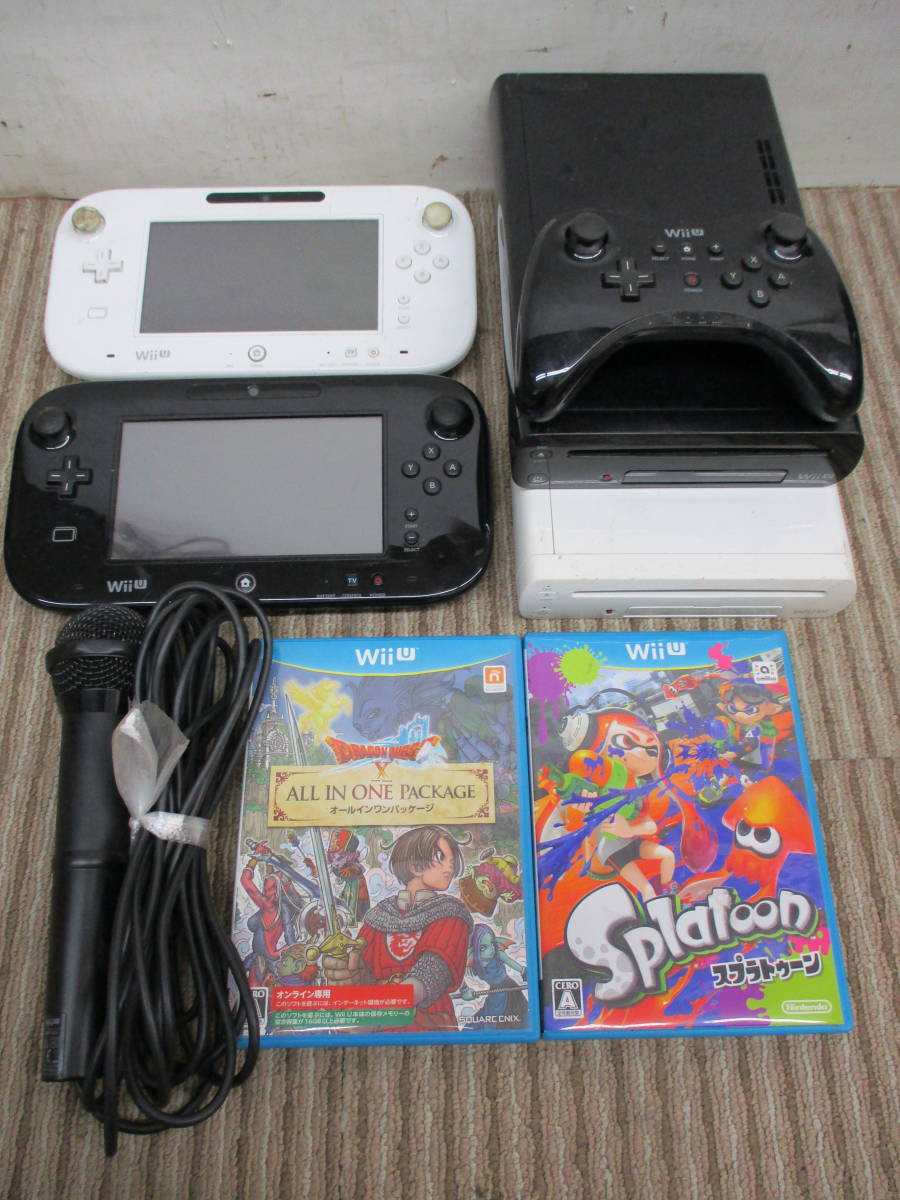 H4230棚20 Nintendo WiiU 本体☆ゲームパッド☆コントローラー☆マイク