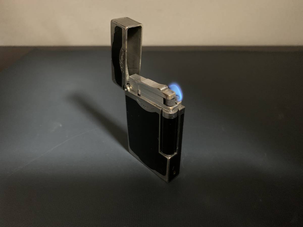 ライン2 デュポン Dupont 純正漆 パラディウム 黒 銀 箱付 S T | ライター S.T. Official ブラックラッカー＆パラディウム エス・テー・デュポン