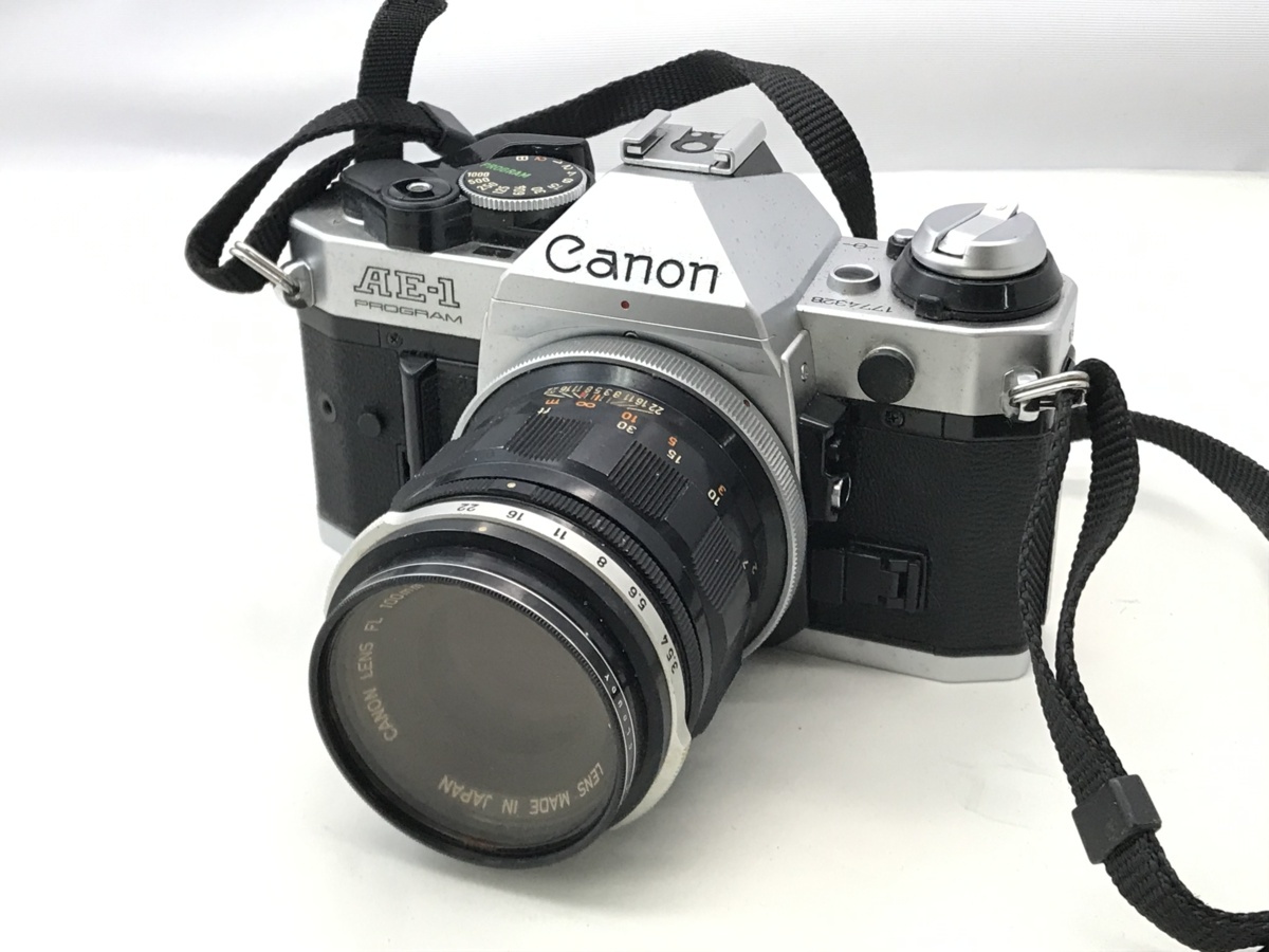 マロン　Canon AE-1 PROGRAM 一眼レフカメラ　ジャンク Canon AE-1 一眼レフカメラ ジャンク ⁄ FD キャノン 50mm A-1 フィルム