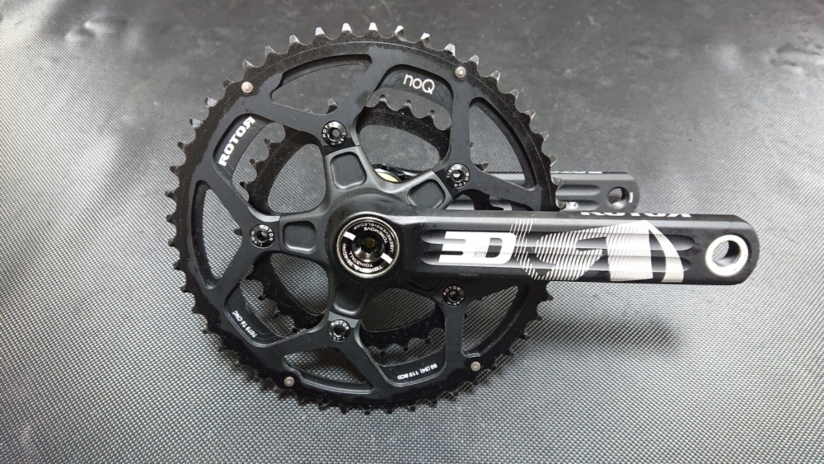 ROTOR 3D+ クランクセット 165mm 3D 「ローター」 3Dクランクセット 3D+&frasl;NoQチェーンリング プライスダウン開始ローター 3D+&frasl;NoQ ローター ◇◇ローター noQ ロードクランクセット noQチェーンリング Crankset