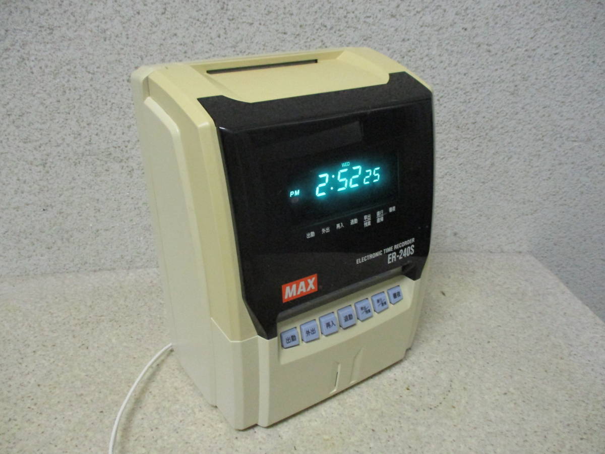 MAX ER-80SUW タイムレコーダー ◎☆ 中古☆MAX/マックス タイムレコーダー カード式 元箱付き 【ER