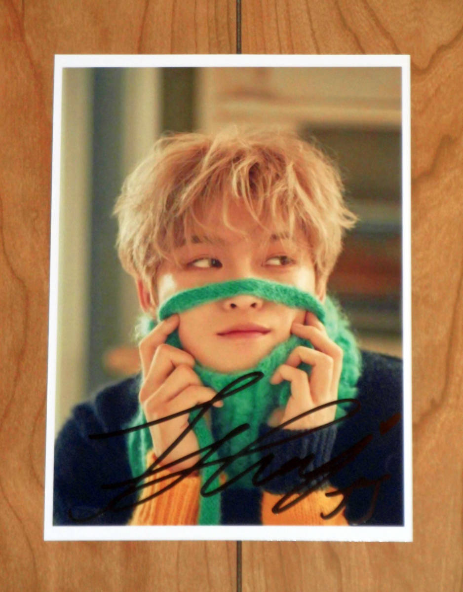 ジェジュン◇中型スチール写真③◇直筆サイン ジェジュン Pink 直筆