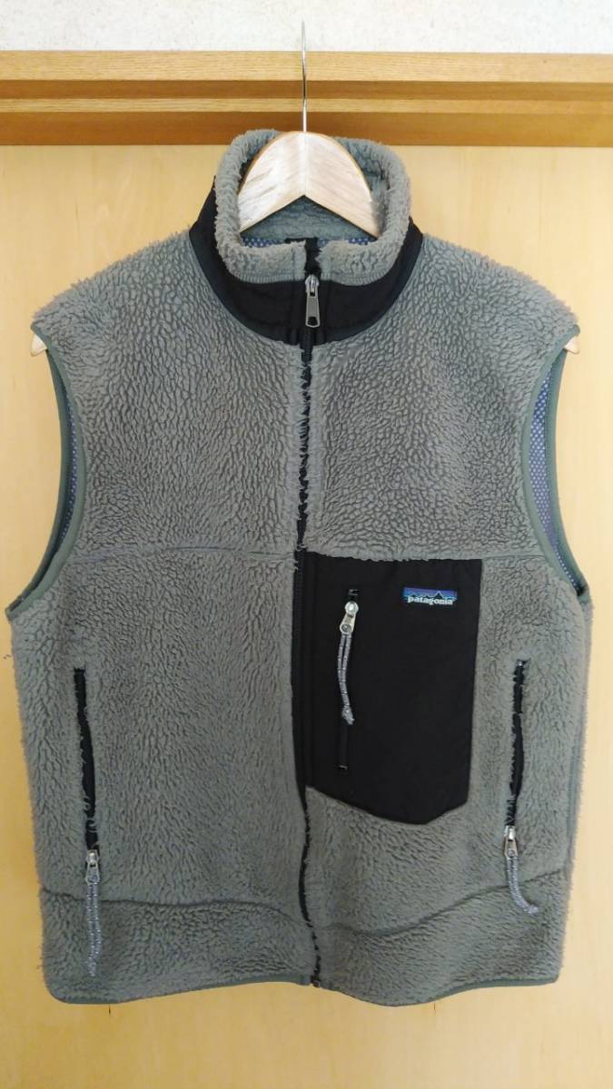 【本物保証，定番人気】 patagonia レトロXベスト sizeM グレー&times;ブラック パタゴニア(Mサイズ)｜売買されたオークション情報、yahooの商品情報をアーカイブ公開 - オークファン 男性用