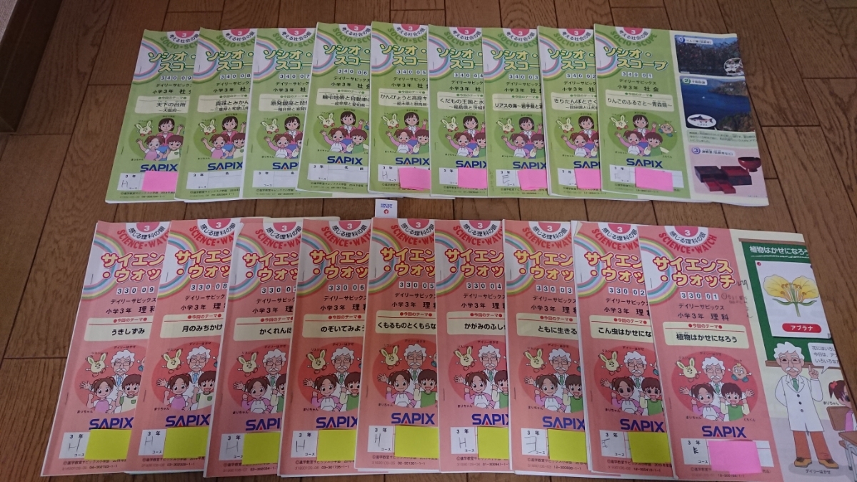 サピックス SAPIX 小3 2014年3年生4科目デイリーテキスト・夏冬講習