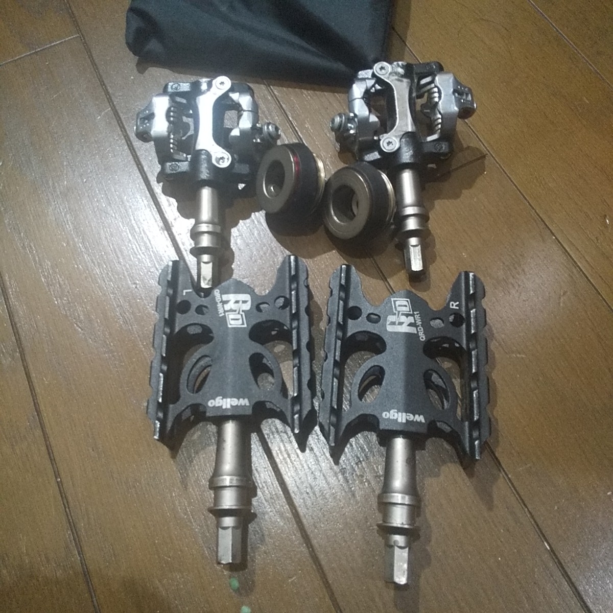 安い，定番 wellgo ウェルゴ QRDペダル 着脱ペダル QRD-WR1 & QRD-W01セット フラットペダル&SPDペダル アダプター付き(ビンディングペダル)｜売買されたオークション情報、yahooの商品情報をアーカイブ公 ビンディングペダル
