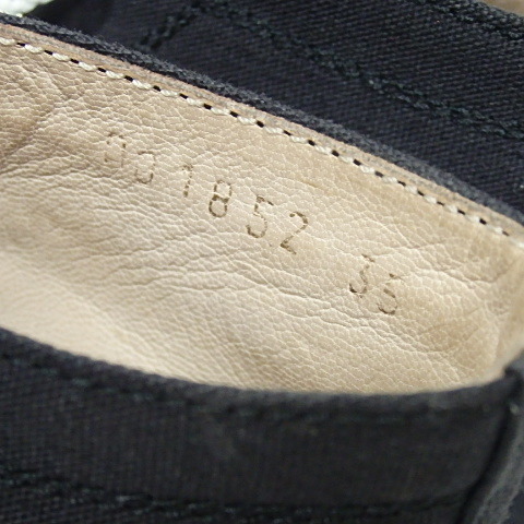 G22834 CHANEL シャネル ハイカットスニーカー 黒 ブラック 35 箱