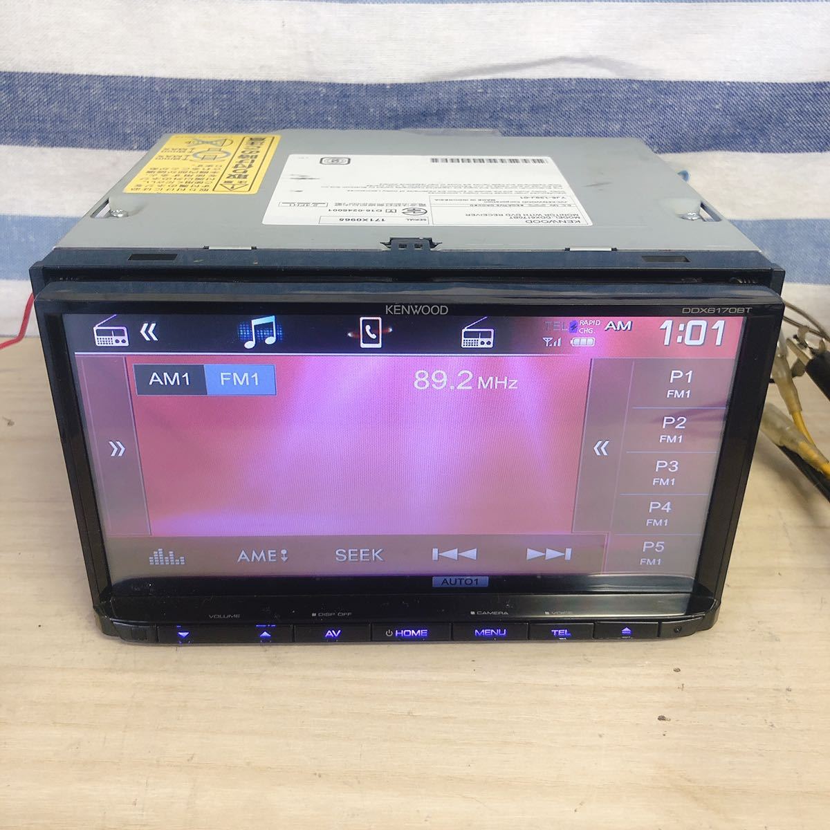動作確認済み KENWOOD DDX6170BT DVDプレーヤー Bluetooth USB CD AM