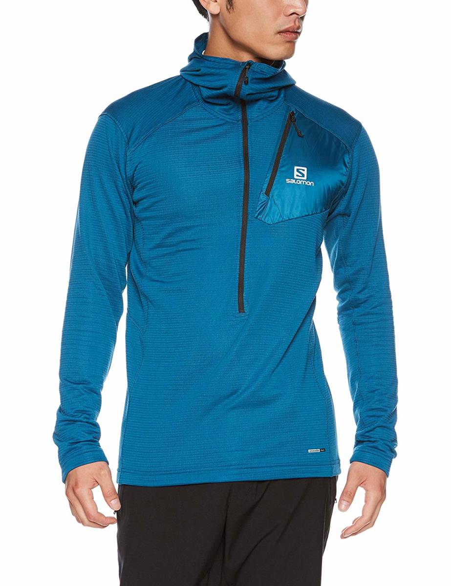  SALOMON サロモン メンズ GRID HZ MID HOODIE グリッド HZ ミッド フーディー(長袖Tシャツ)｜売買されたオークション情報、yahooの商品情報をアーカイブ公開 - オークファン 長袖Tシャツ