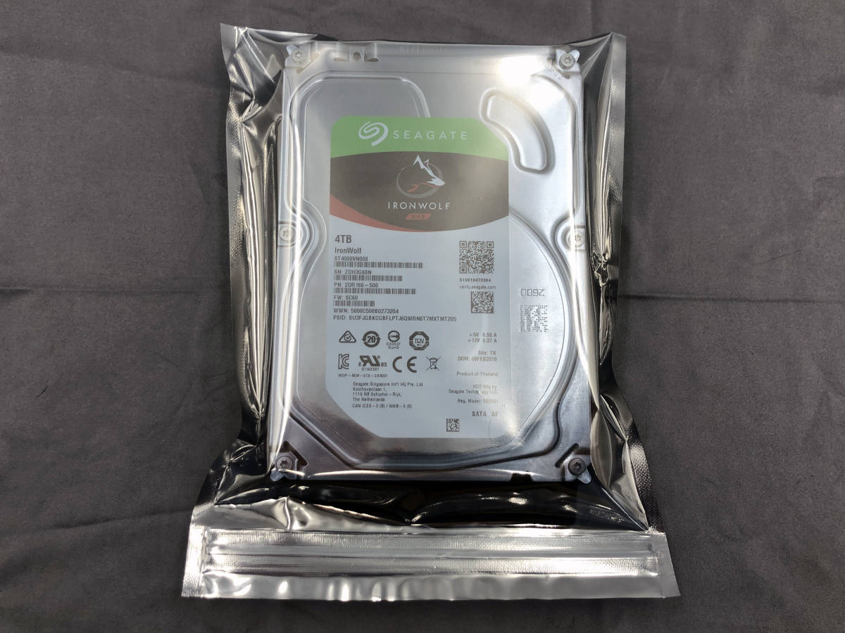 seagate ironwolf 4TB 3.5インチHDD(使用時間少)② seagate ironwolf