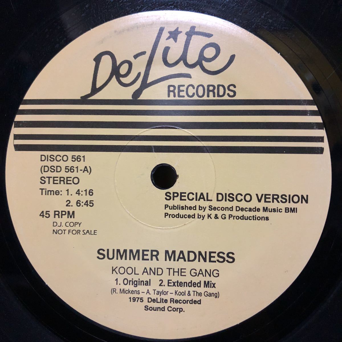 12' 国内盤 2003年リリース Kool & The Gang / Summer Madness