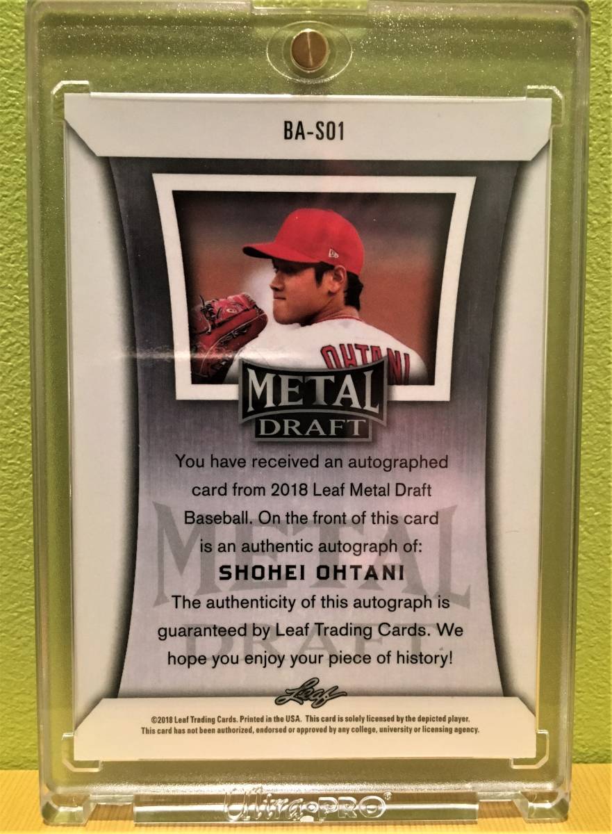 大谷翔平 ルーキー 直筆サインカード 2018 Leaf Metal Draft Silver